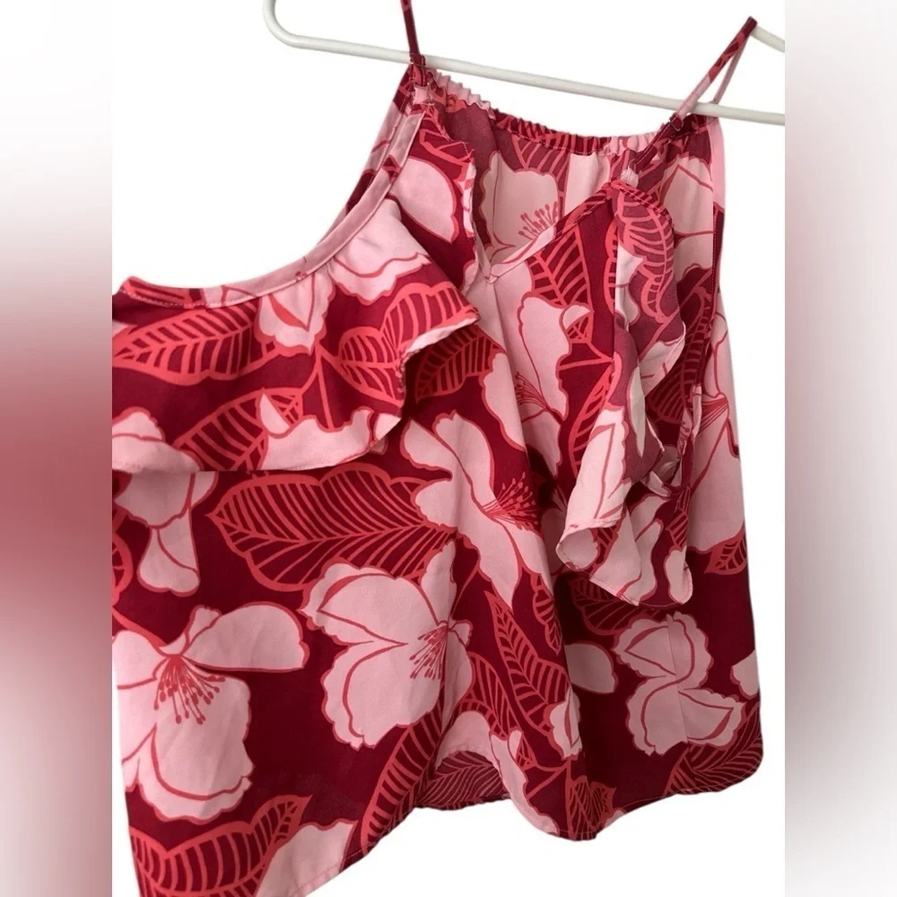 Sugarlips Ginger Berry Floral Halter Tank Top NWOT